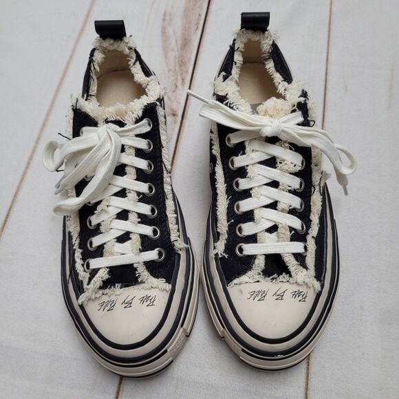 Black tiered platform sneaker shoes avant garde - Picture 2 of 9